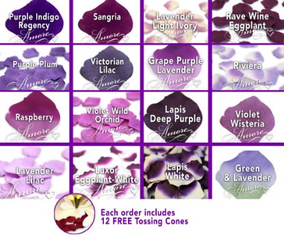 Picture of Purple Variety Silk Rose Petals