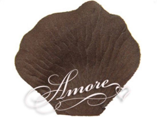 Picture of Silk Rose Petals Mocha Brown-Chocolate-Cocoa