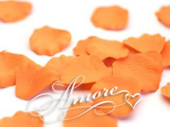 Picture of Silk Rose Petals Orange Popsicle Tangerine